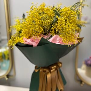 Mimozų puokštė „Auksinis pavasaris“