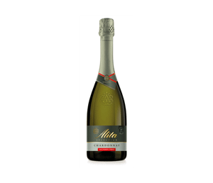 Nealkoholinis gazuotas pusiau sausas vynas ALITA CHARDONNAY, 750 ml